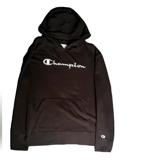 Champion Women's Hooded Pullover Sweater Black and White - Picture 1 of 8